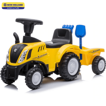 Pojízdný Traktor New Holland se Žlutým Přívěsem