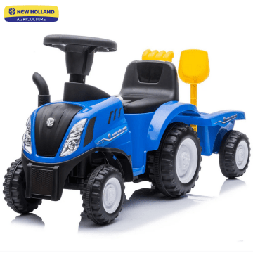 Pojízdný Traktor New Holland s Modrým Přívěsem
