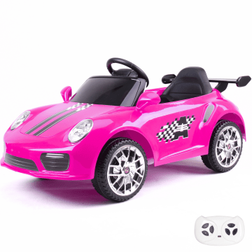 Kijana elektrische kinderauto Porsche style roze