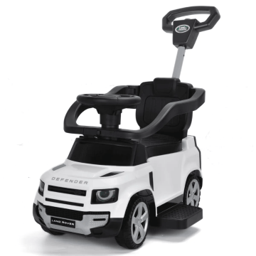 Obránce Landrover push car bílý s tlačnou tyčí