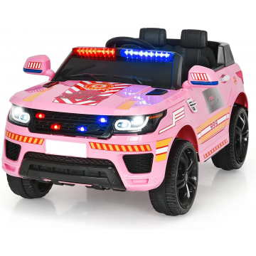 Kijana Policie Elektrické Dětské Auto Land Rover v Růžové Barv