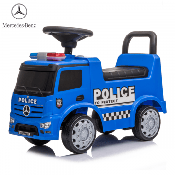 Odrážedlo Policie Mercedes-Benz Antos - Modrá